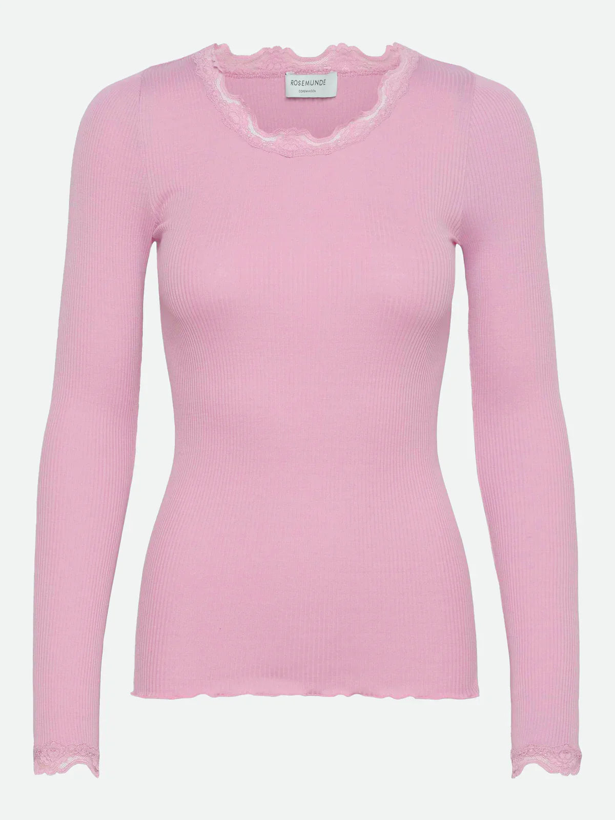 Rosemunde | RWBabette LS Silk Lace T-shirt | Prism Pink