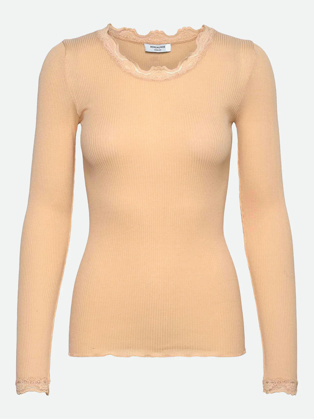 Rosemunde Trøje | RWBabette LS Lace T-shirt | Peach Fuzz
