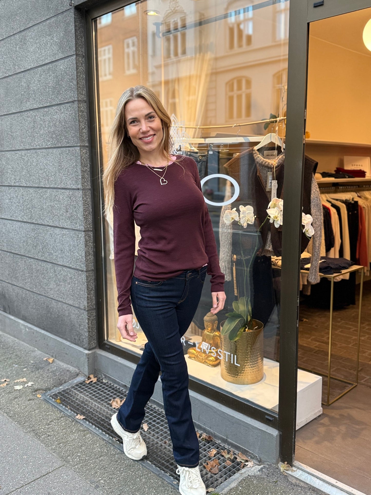 Mos Mosh Bluse | MMBouch O-neck Knit | Fudge