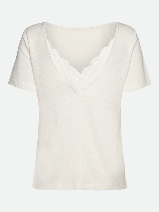 Rosemunde | RWAmina SS Lace T-shirt | Ivory