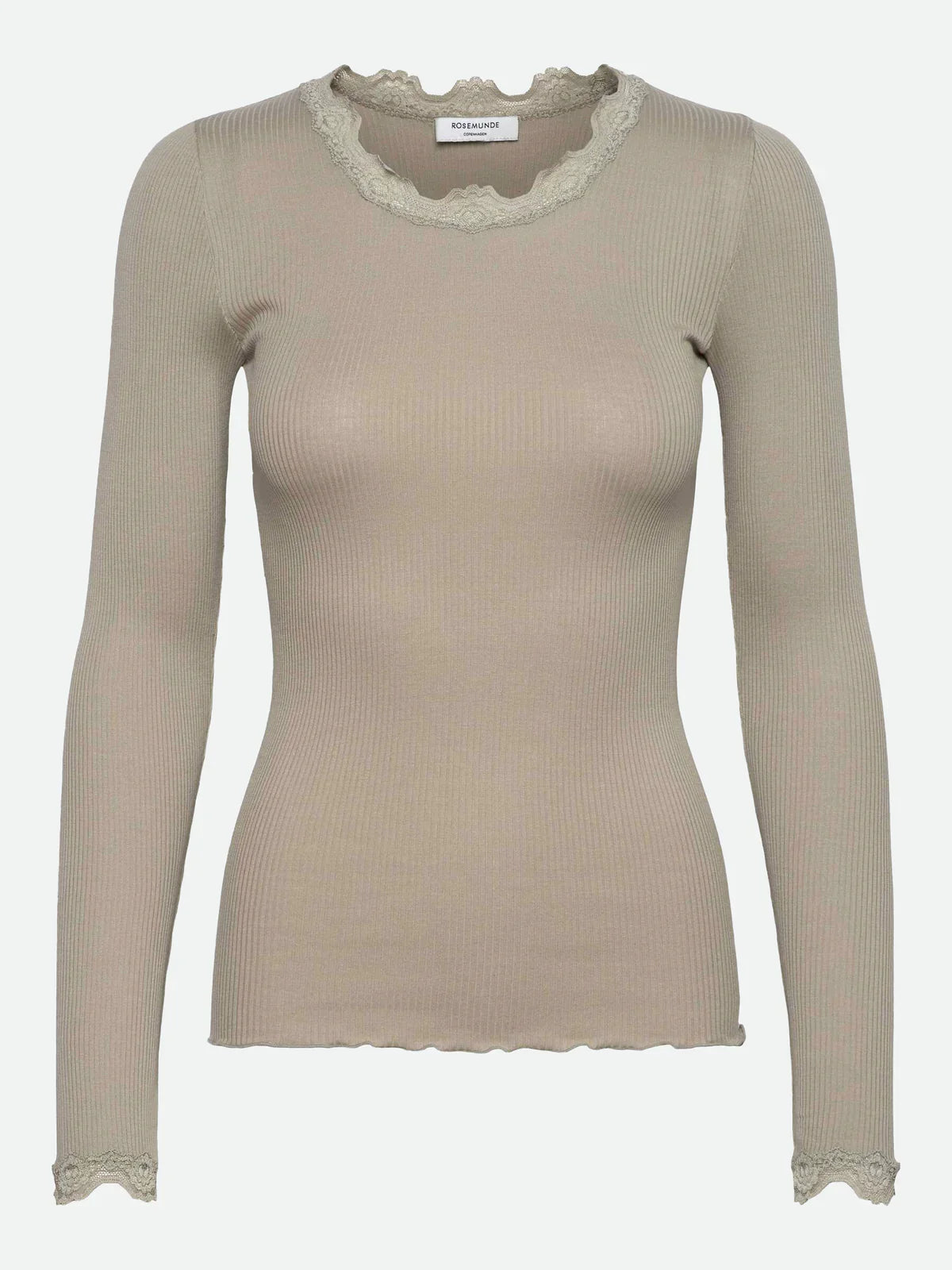 Rosemunde | RWBabette LS Regular Lace T-shirt | Laurel Oak