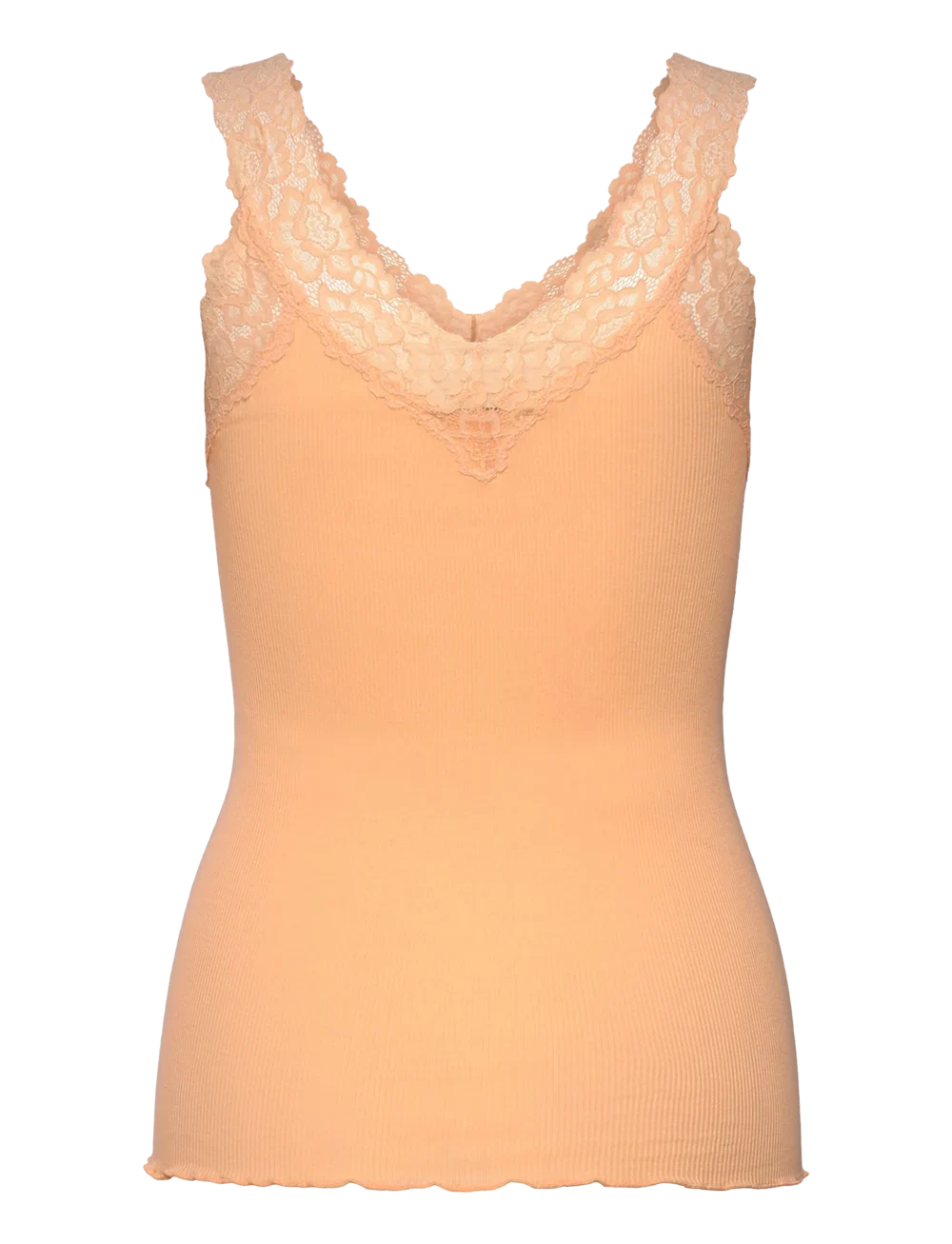 Rosemunde top | RWBernadine Organic SL Lace Top| Peach Fuzz