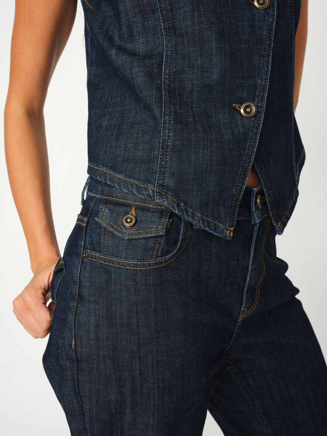 Mos Mosh Jeans | MMMarlena Nippon Jeans | L32 Dark Blue