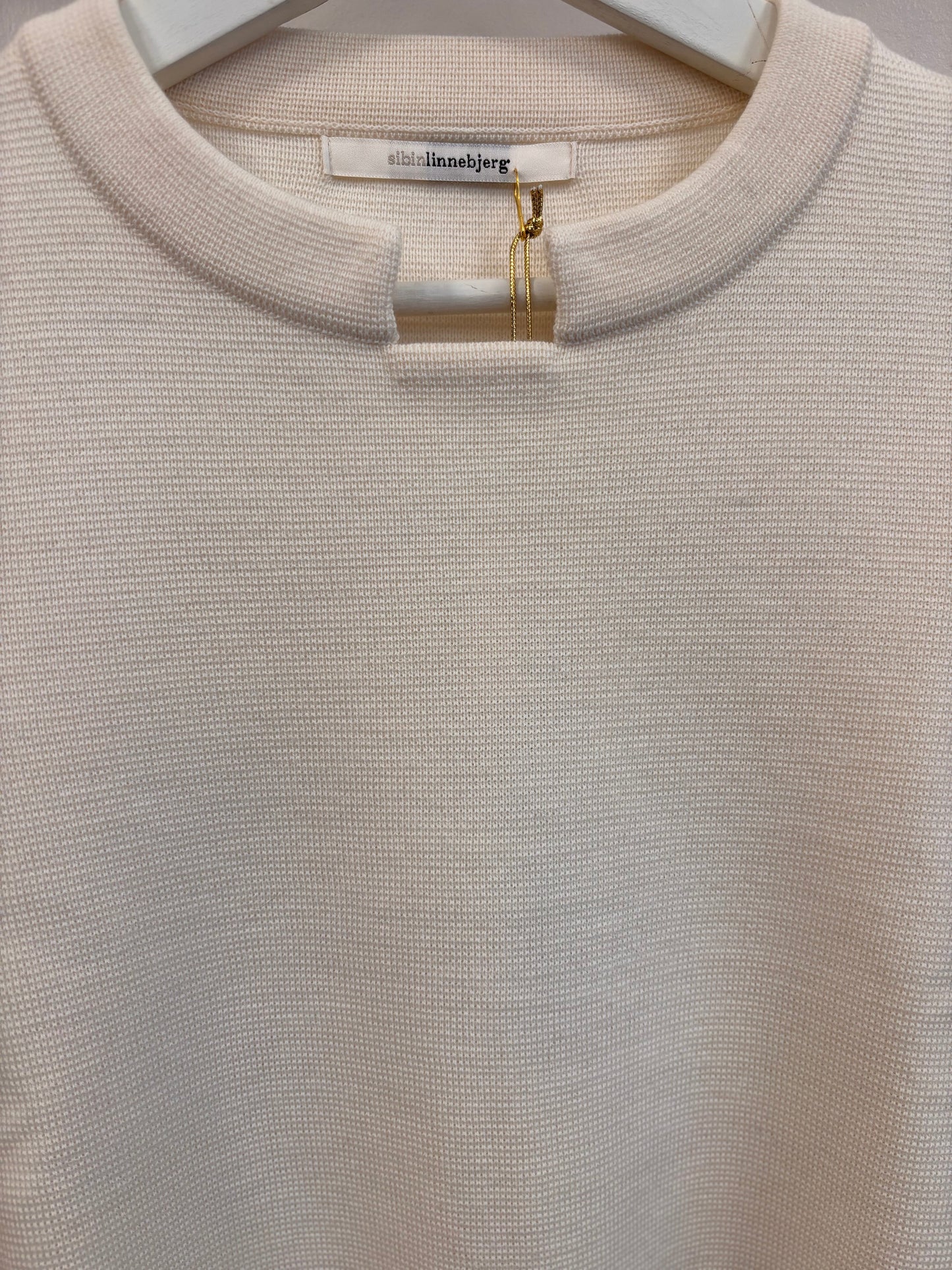 SibinLinnebjerg strikbluse | Lina | Offwhite