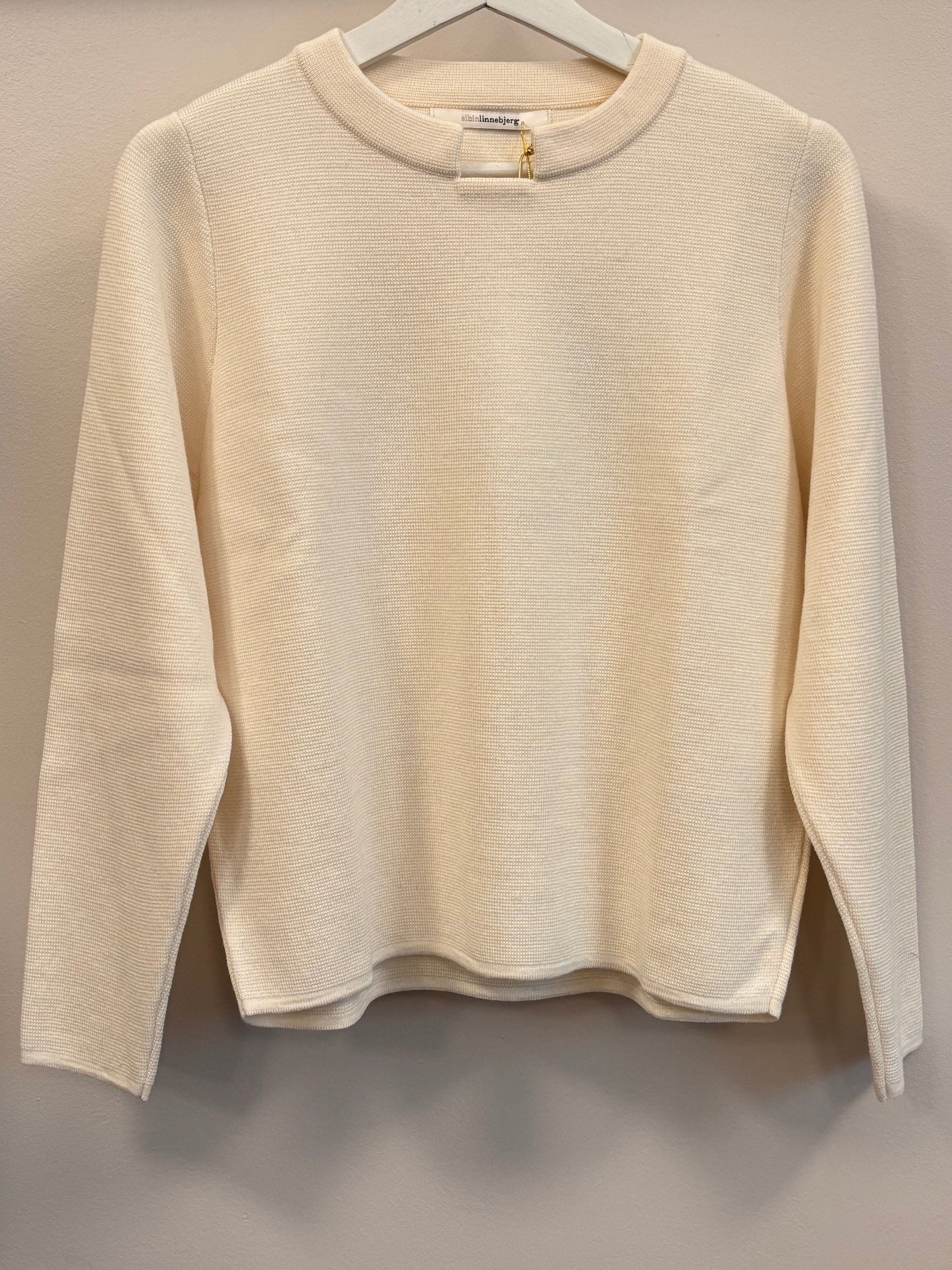 SibinLinnebjerg strikbluse | Lina | Offwhite