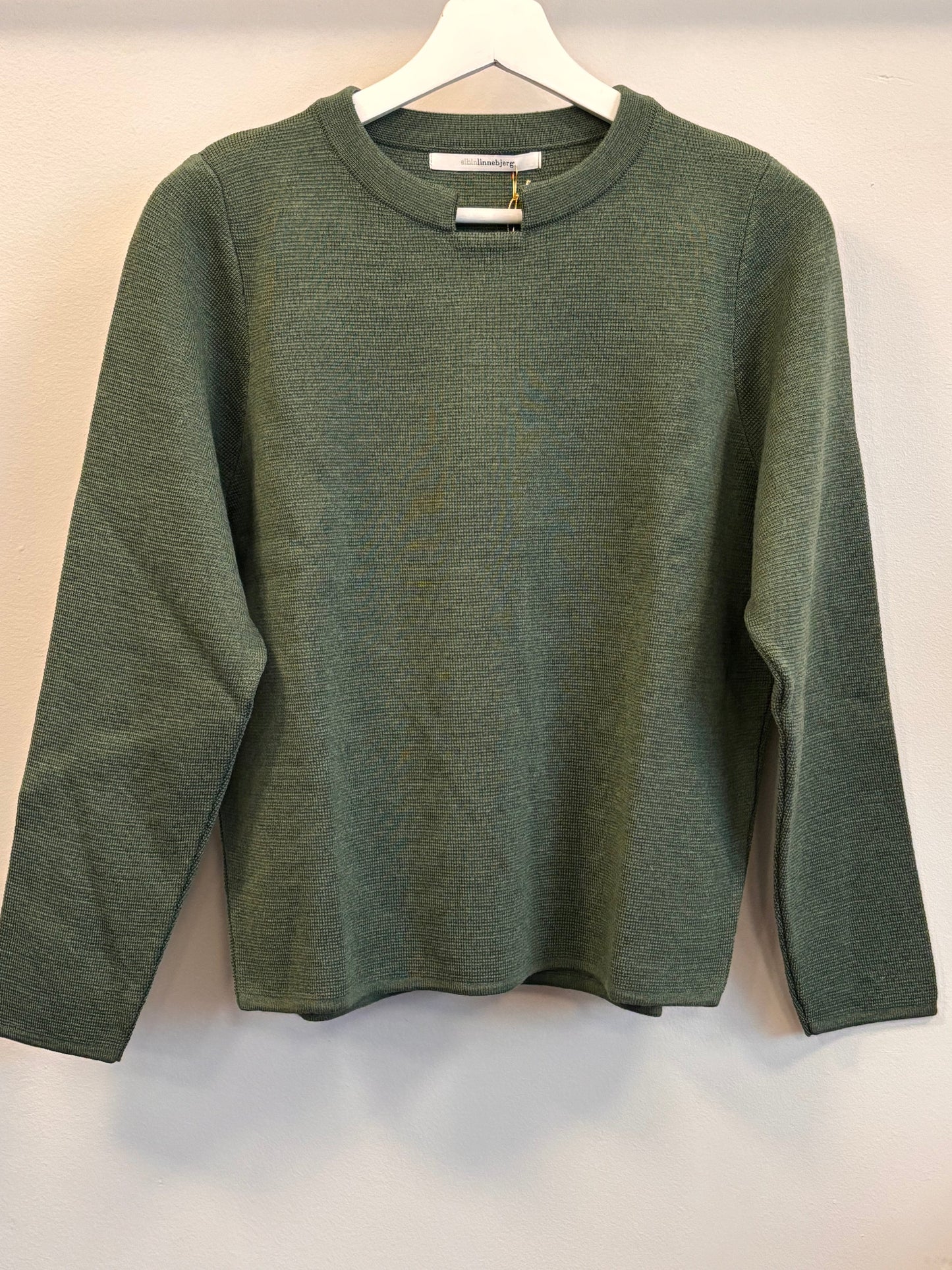 SibinLinnebjerg strikbluse | Lina | Army Melange