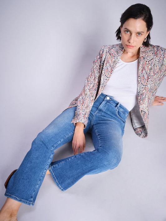 Mos Mosh Jeans | MMCecilia Sioux | Mid Blue Ankle længde 30