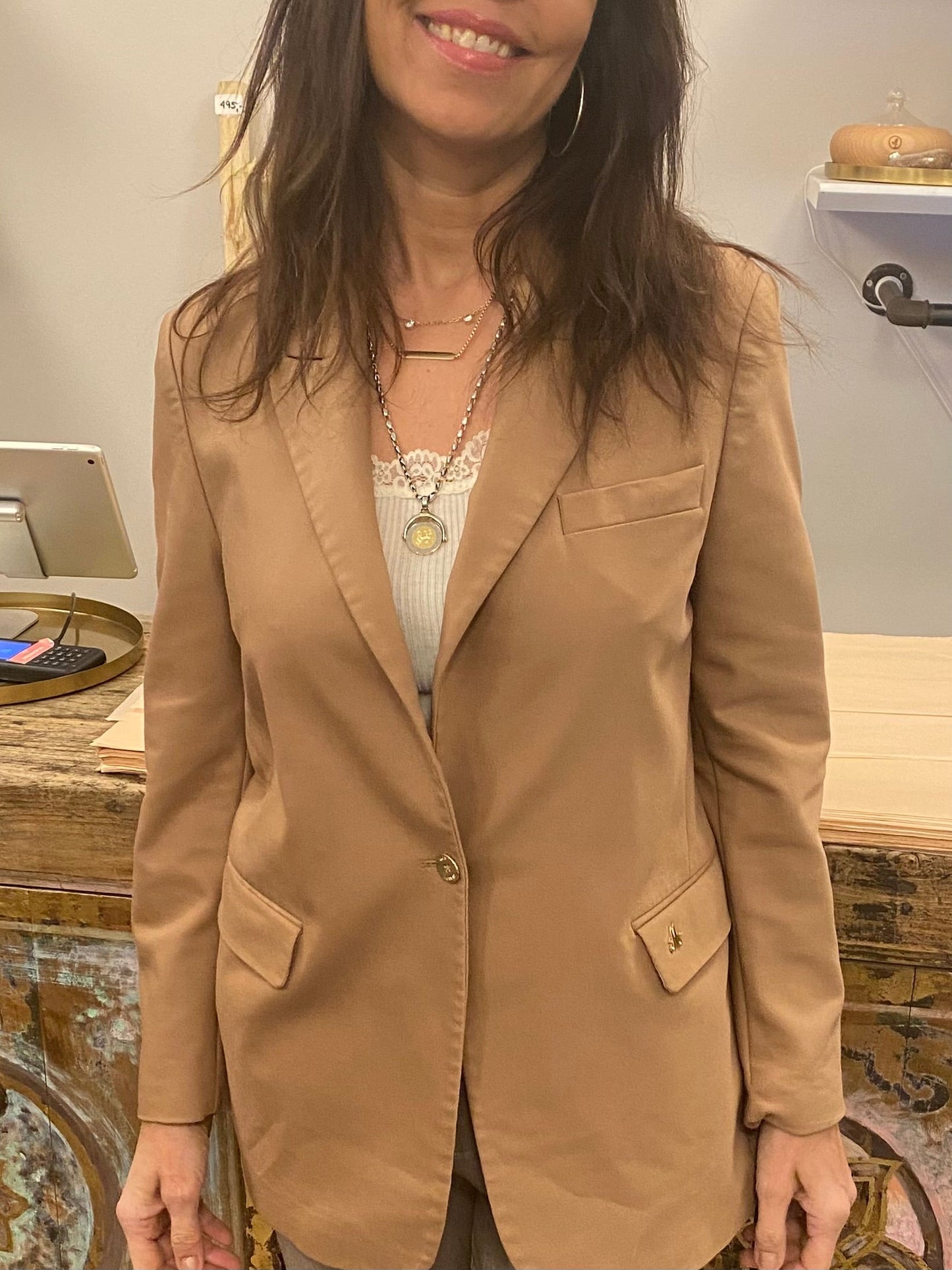 Rosemunde Top | WBalta Modal Lace U-neck Top | Navy