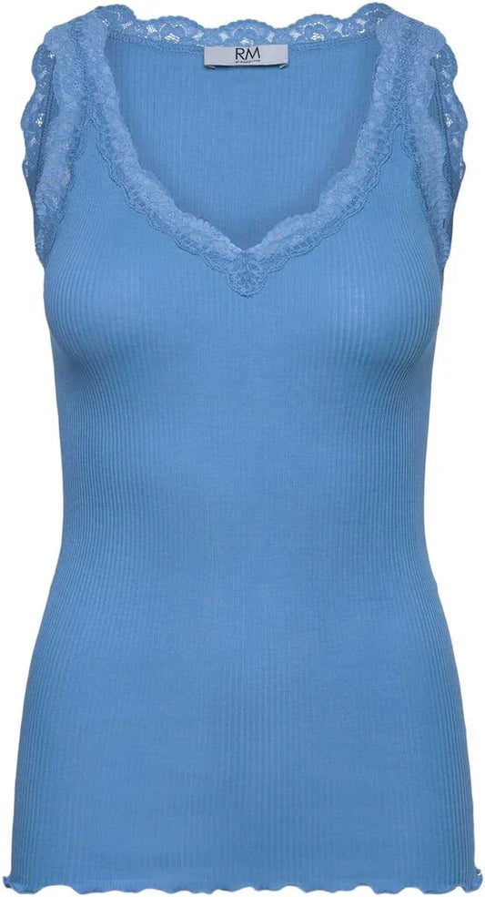 RMWBalta Rosemunde Top | Balta Modal Lace V-neck Top | Azure Blue