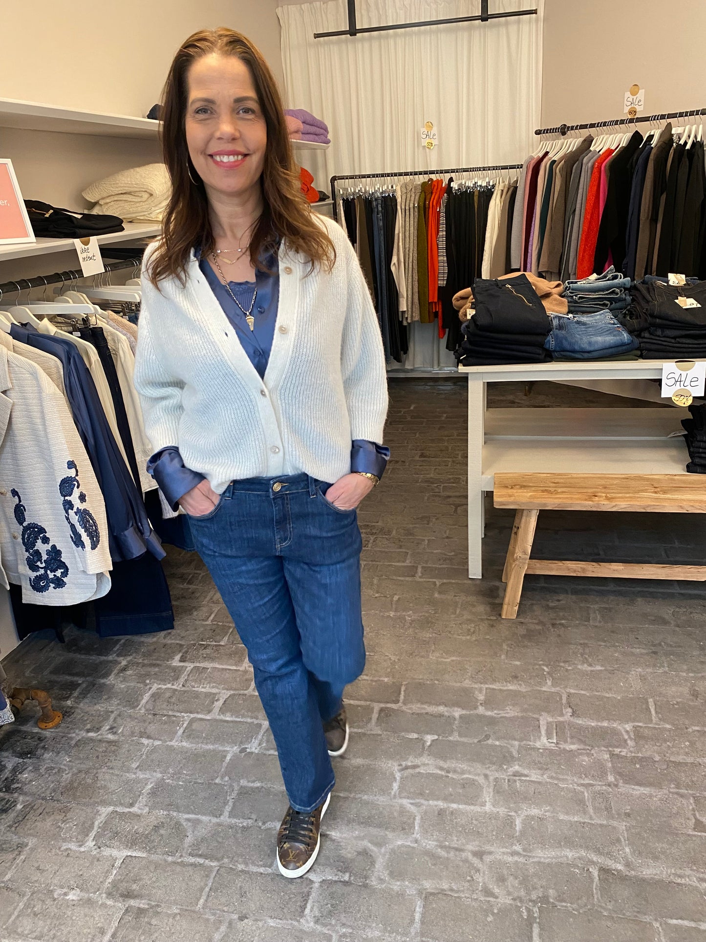 Mos Mosh Jeans | MMCecilia Cover | Long | Blue Denim