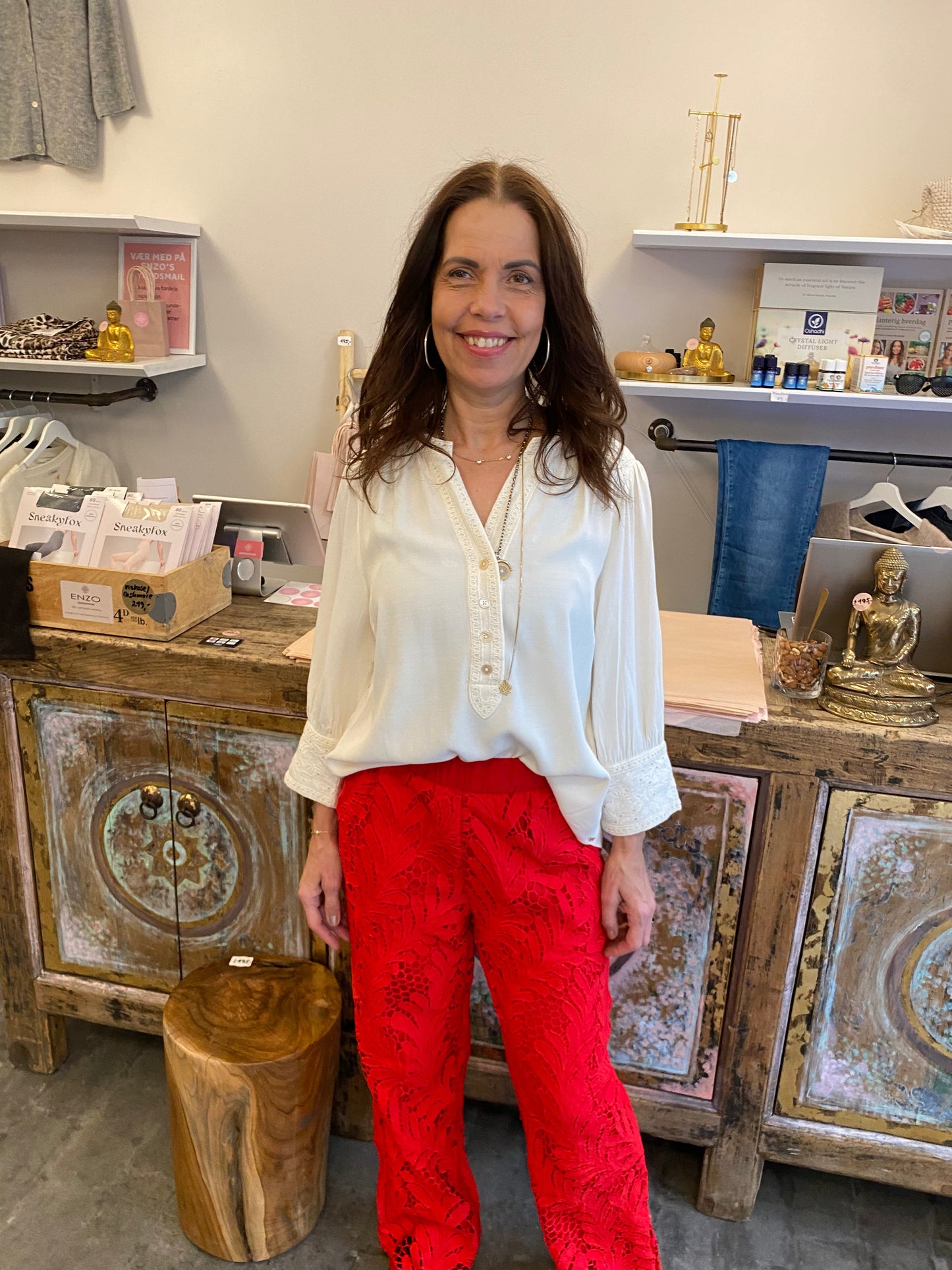 Rosemunde Top | RMWBalta Modal Lace U-neck Top | Black