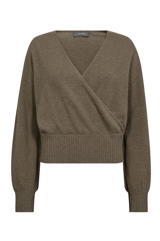 Mos Mosh Bluse | MMAdy wrap knit | brindle