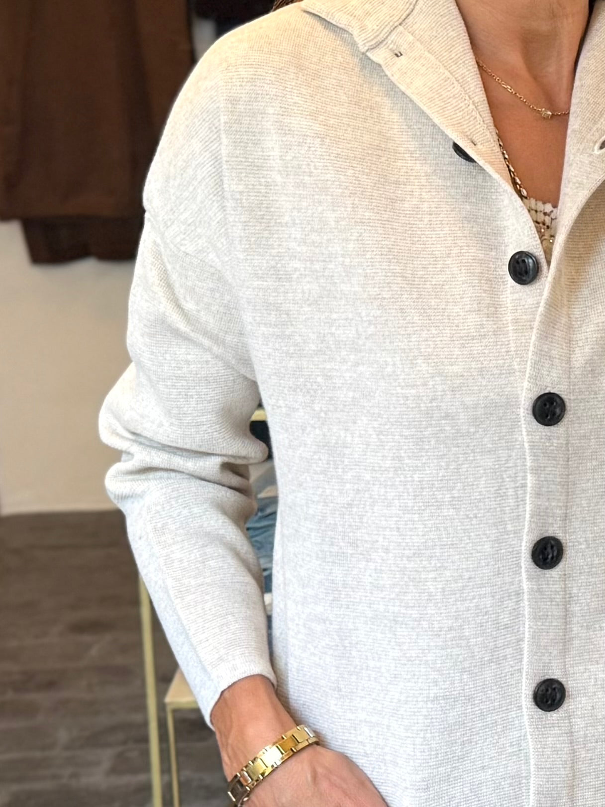 SibinLinnebjerg Cardigan | Bergen | Merino Wool Mix | Kit