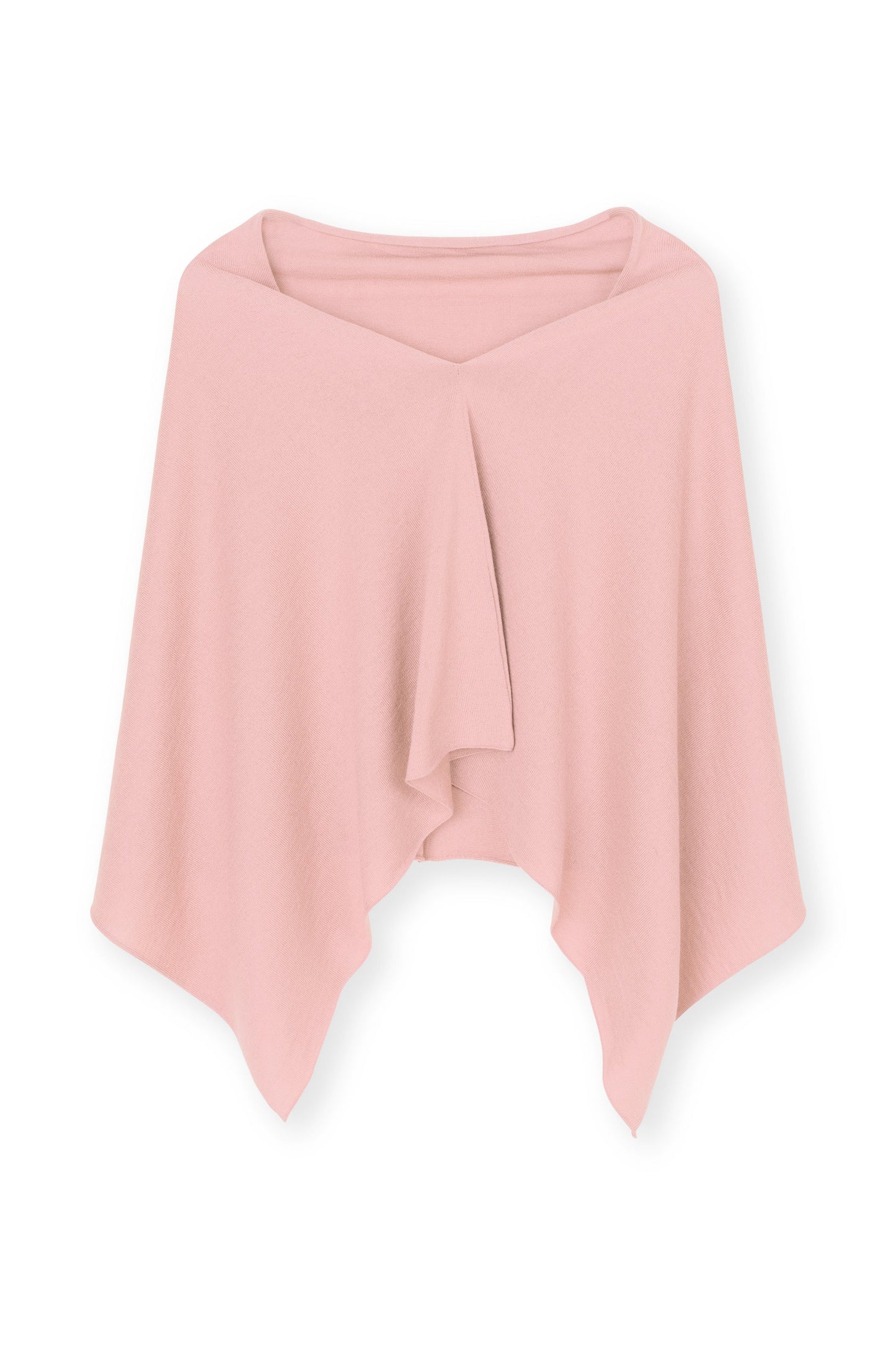 SibinLinnebjerg Poncho | Paris  | 100% Fine Merino Wool | Pale Pink