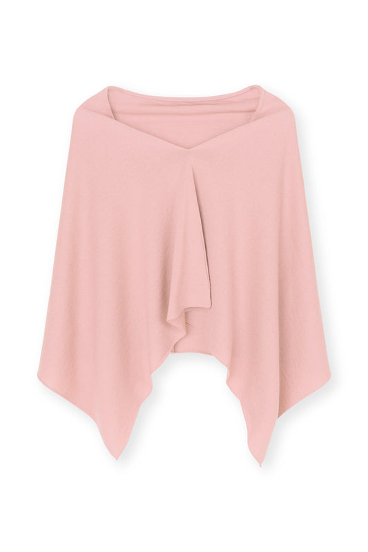 SibinLinnebjerg Poncho | Paris  | 100% Fine Merino Wool | Pale Pink