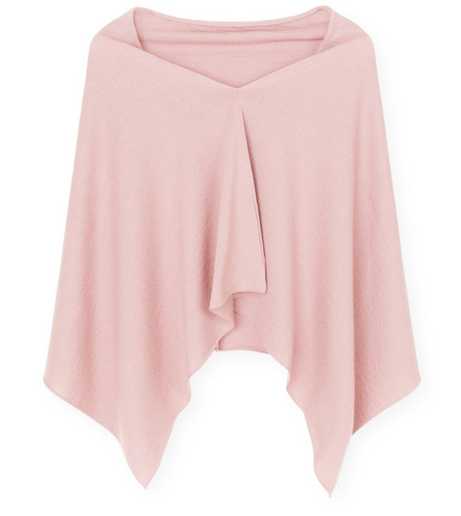 SibinLinnebjerg Poncho | Paris  | 100% Fine Merino Wool | Ballerina Pink